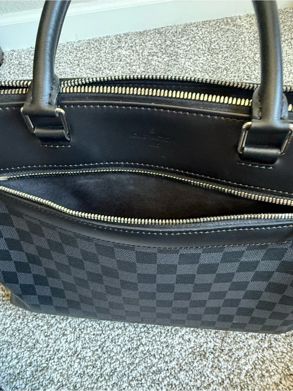 Louis Vuitton Porte-Documents Jour - Damier Briefcase Bag - Leather Trim